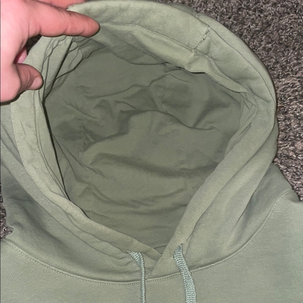 Nike Men's Olive Sweater Hoodie - Picture 6 of 8
